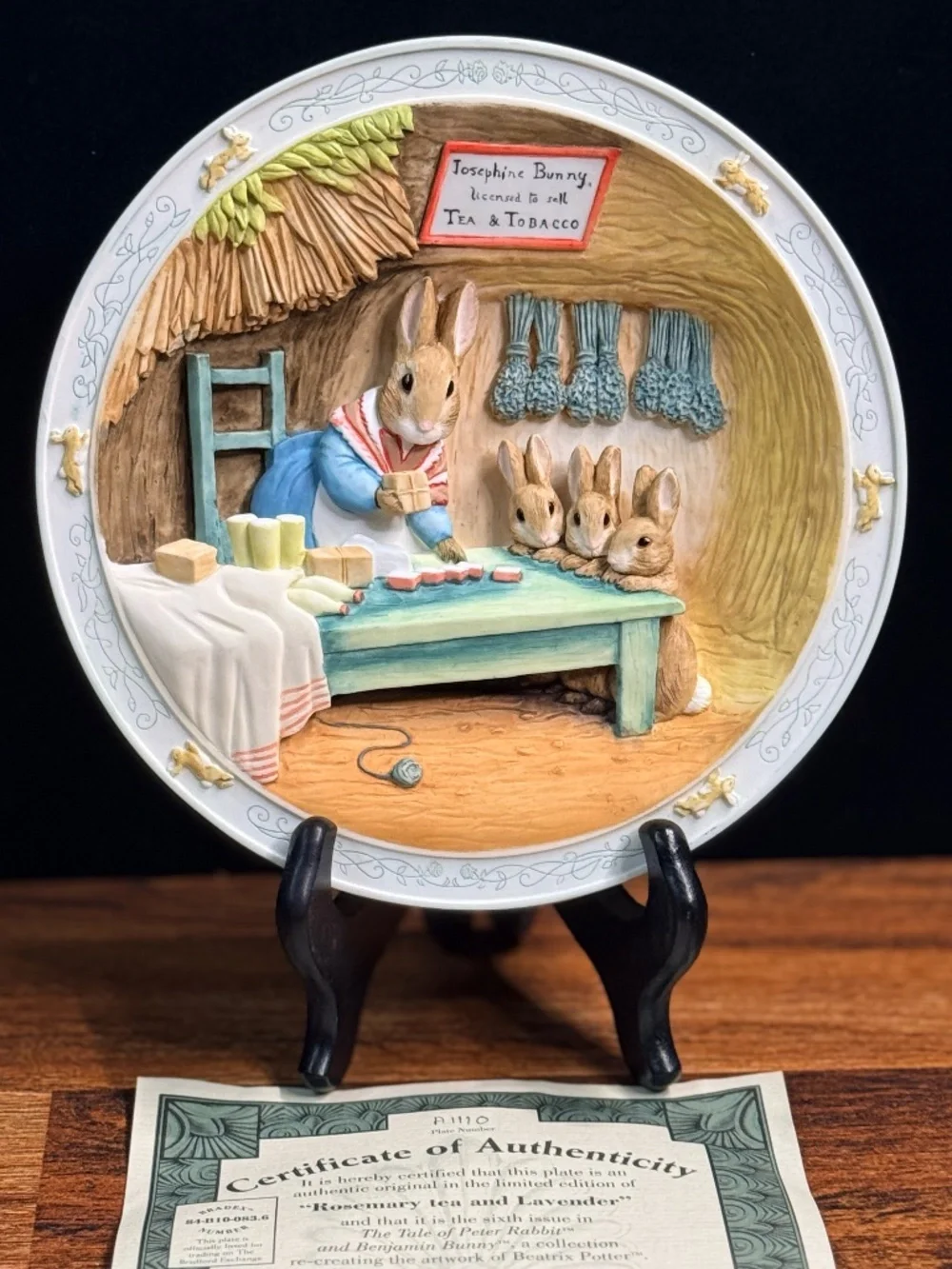 1995 THE BRADFORD EXCHANGE “Rosemary tea and Lavender” Plate #A1110